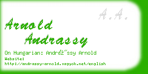 arnold andrassy business card